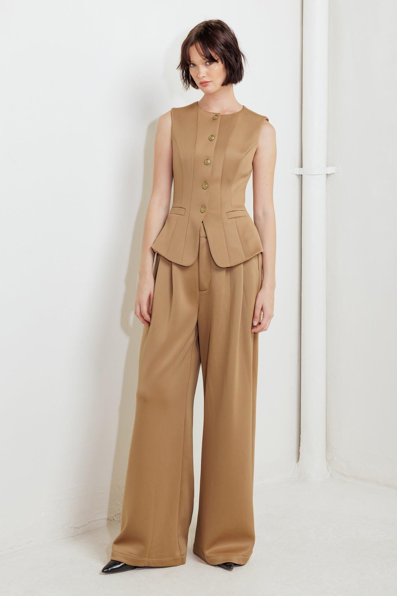 Romantic Petal Woven Pants