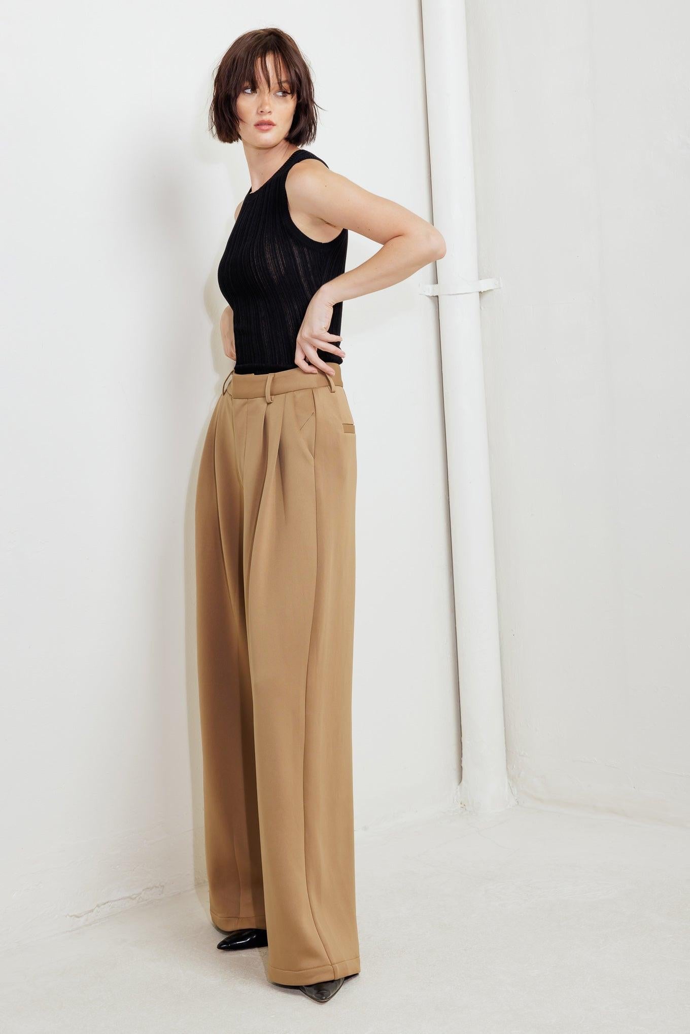 Romantic Petal Woven Pants