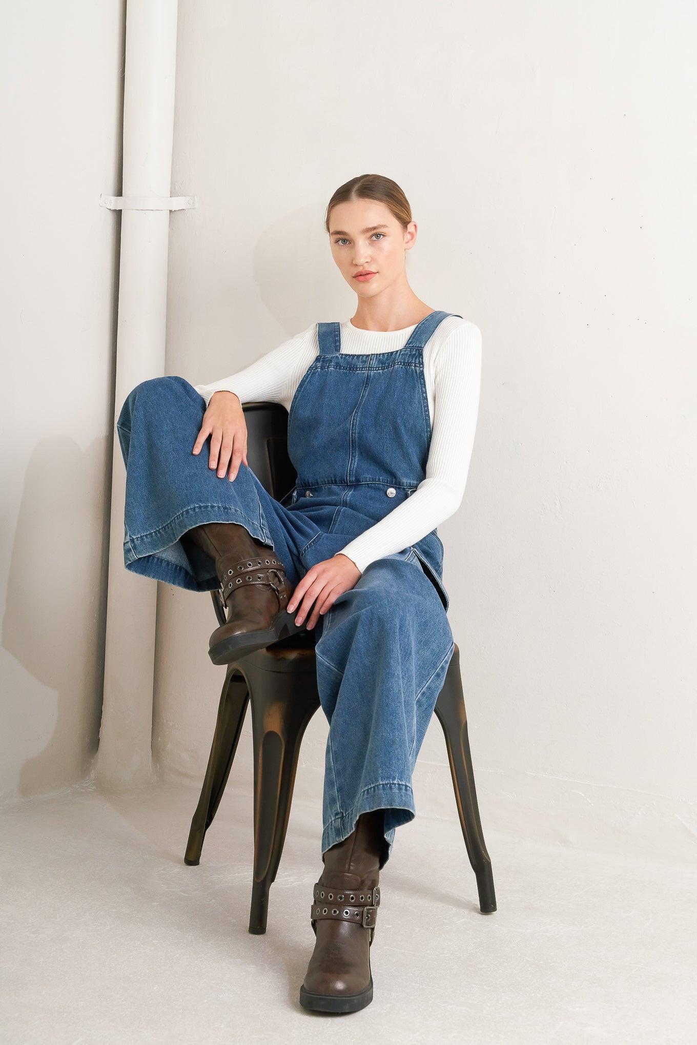 Let Me Talk Denim Cargo Pants