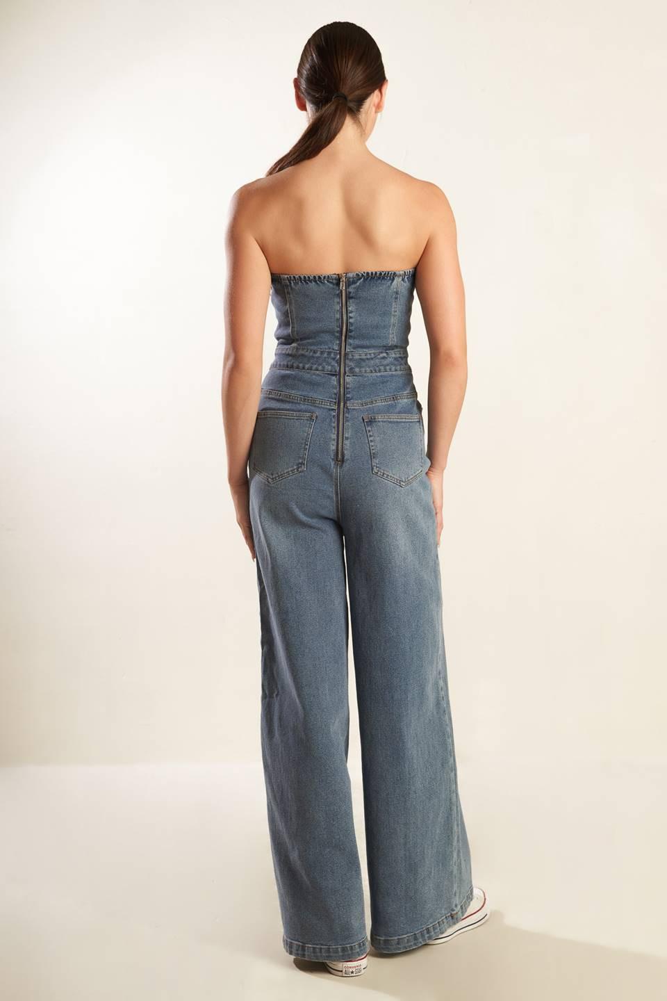 Look What We Started Denim Junpsuit