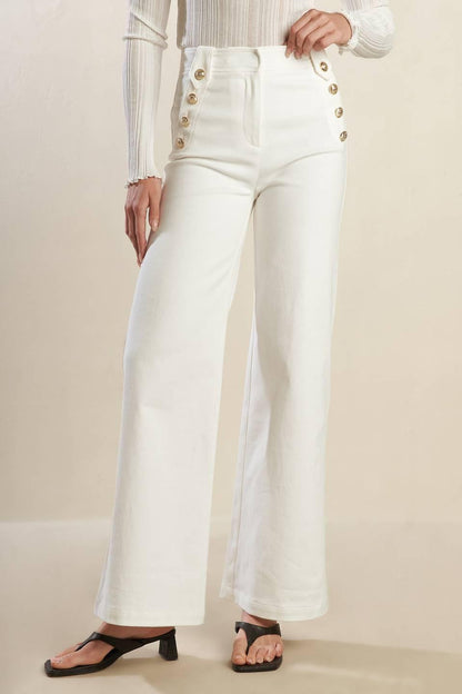 Lily Petal White Woven Pants