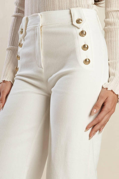 Lily Petal White Woven Pants