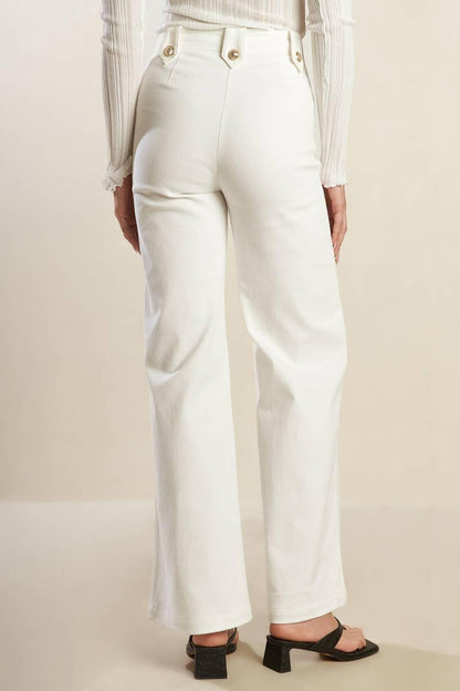Lily Petal White Woven Pants