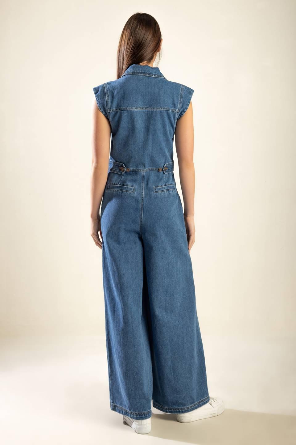 Over You Again Denim Jumpsuit