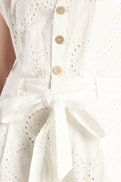Know Better Woven Eyelet Jumpsuit