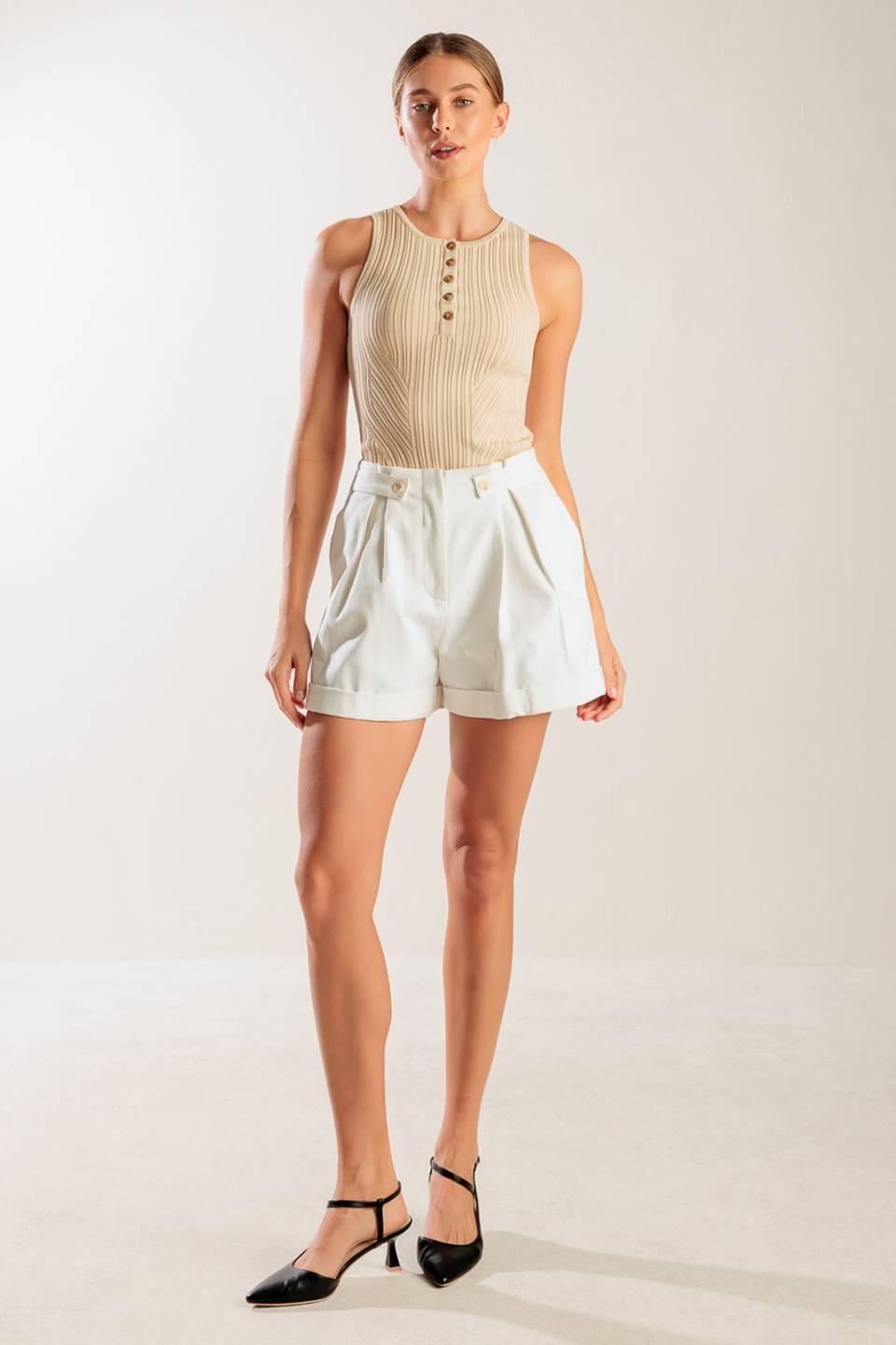 Love Letters White Woven Short