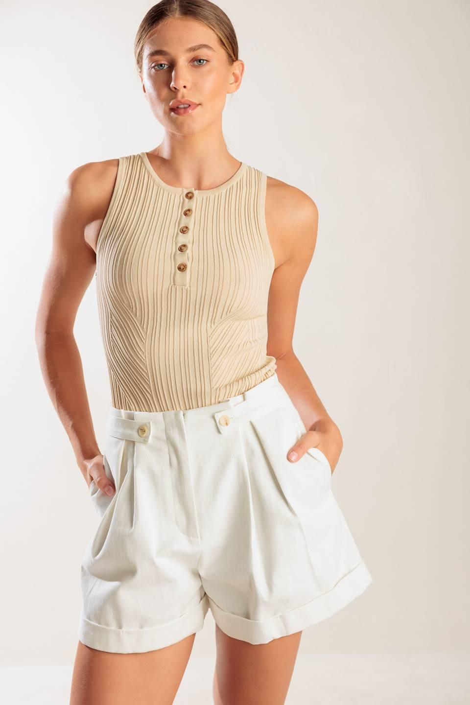 Love Letters White Woven Short