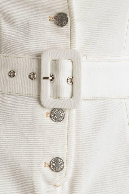 Take the Lead White Woven Romper