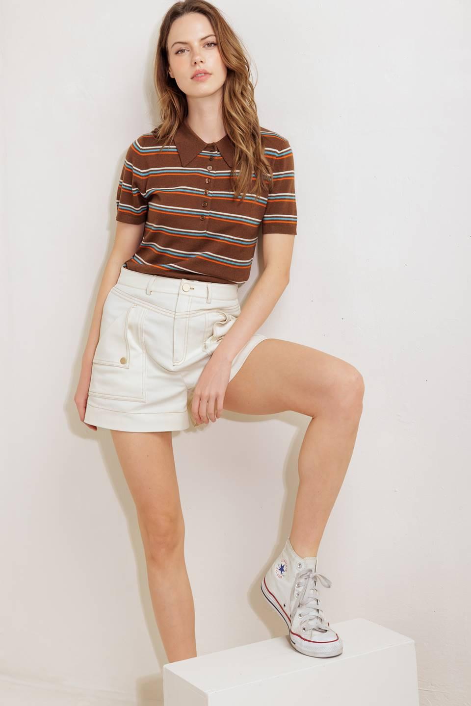 Simply Mine Cream Woven Short