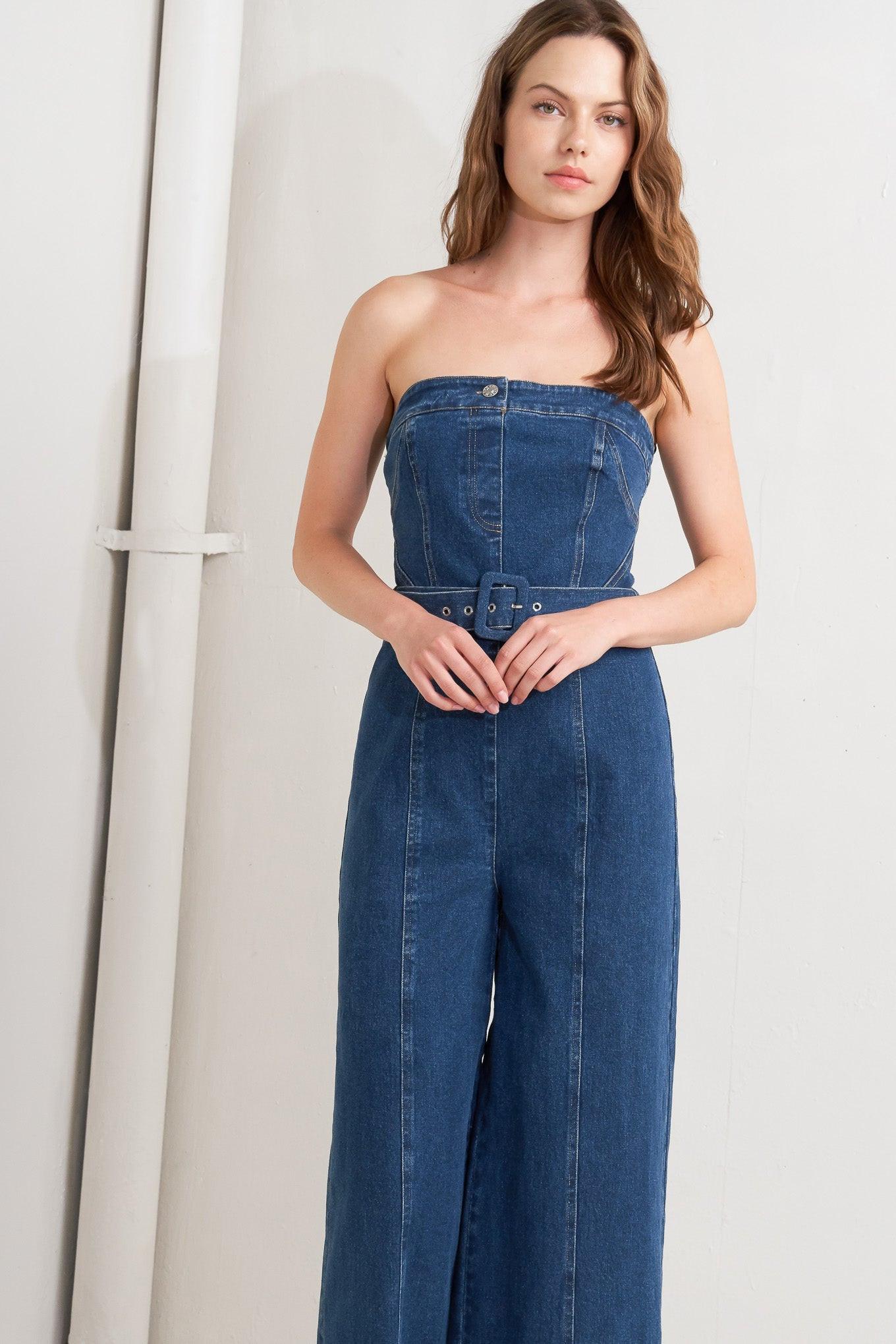 Retro Dive Denim Jumpsuit