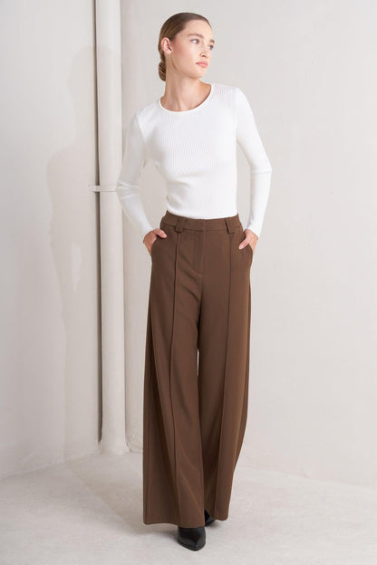 Monday Flow Brown Woven Pants