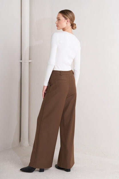 Monday Flow Brown Woven Pants