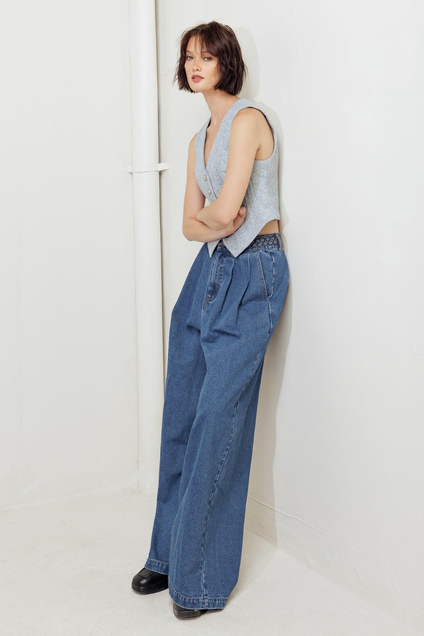 Western Rivet Denim Pants