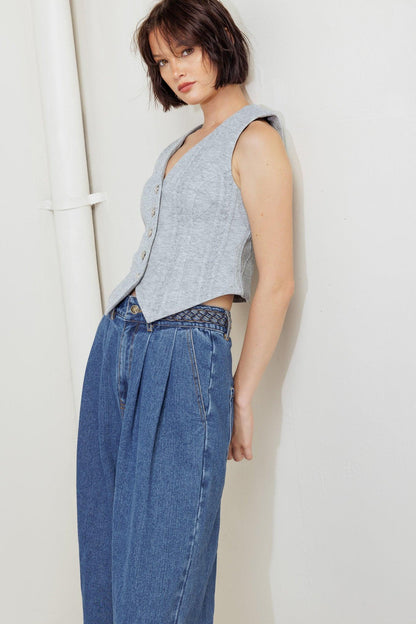 Western Rivet Denim Pants