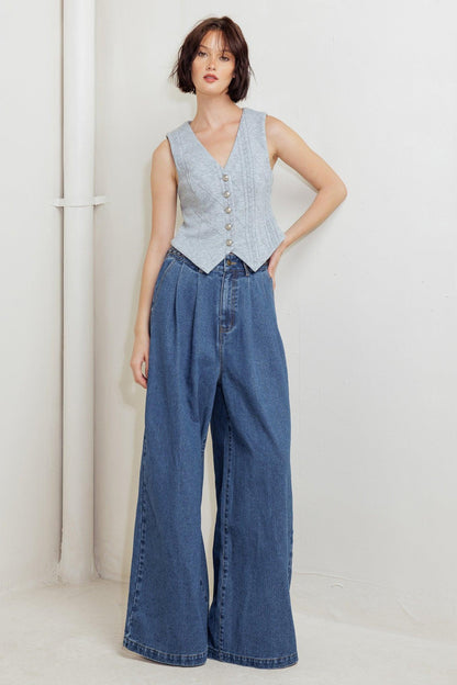 Western Rivet Denim Pants