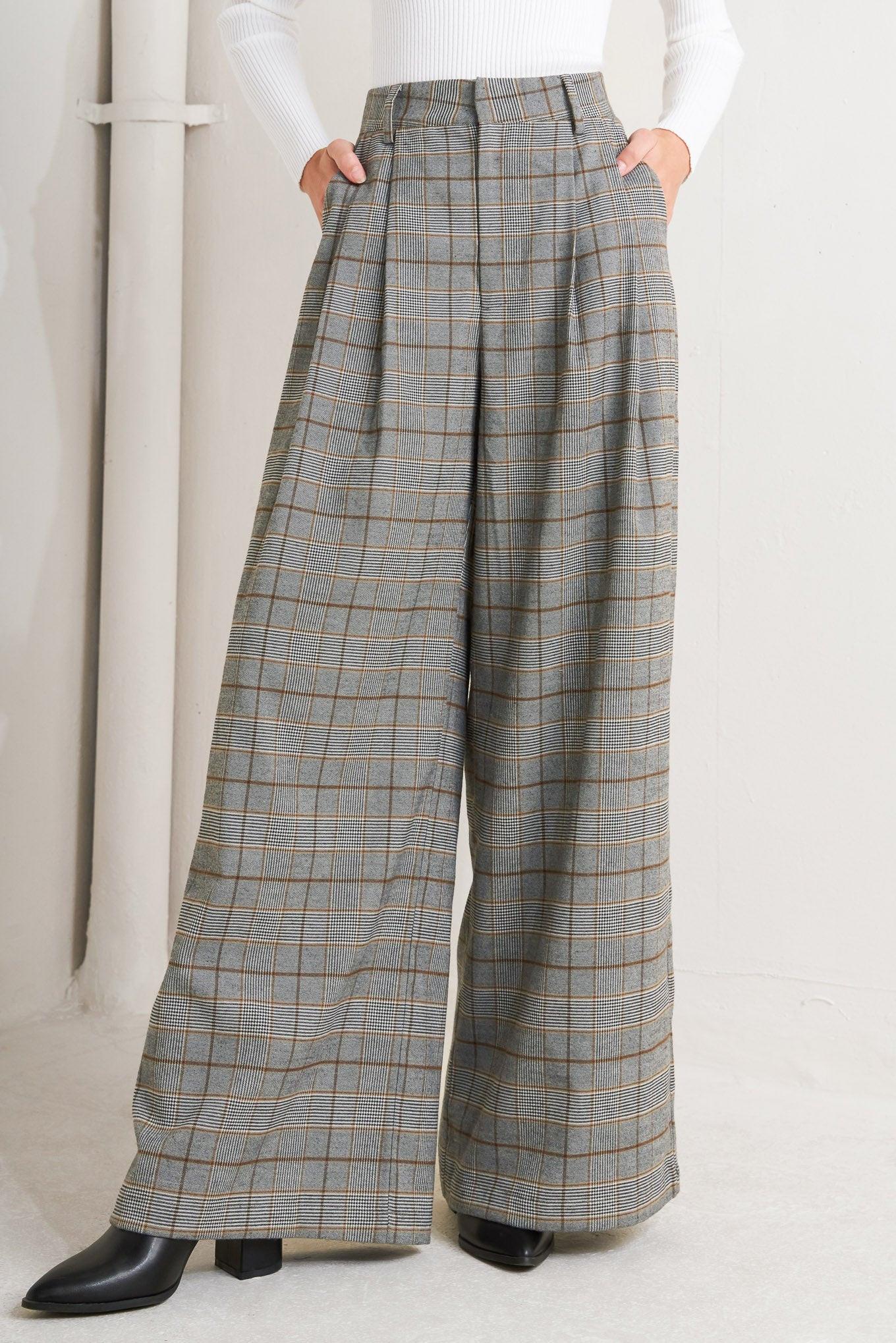 New Age Woven Plaid Pants