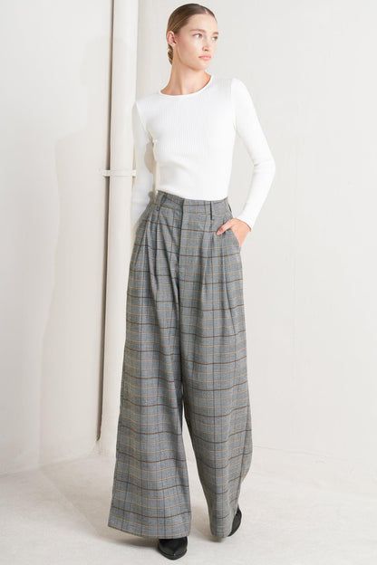 New Age Woven Plaid Pants