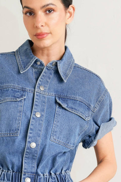 Relax Utility Denim Jumpsuit