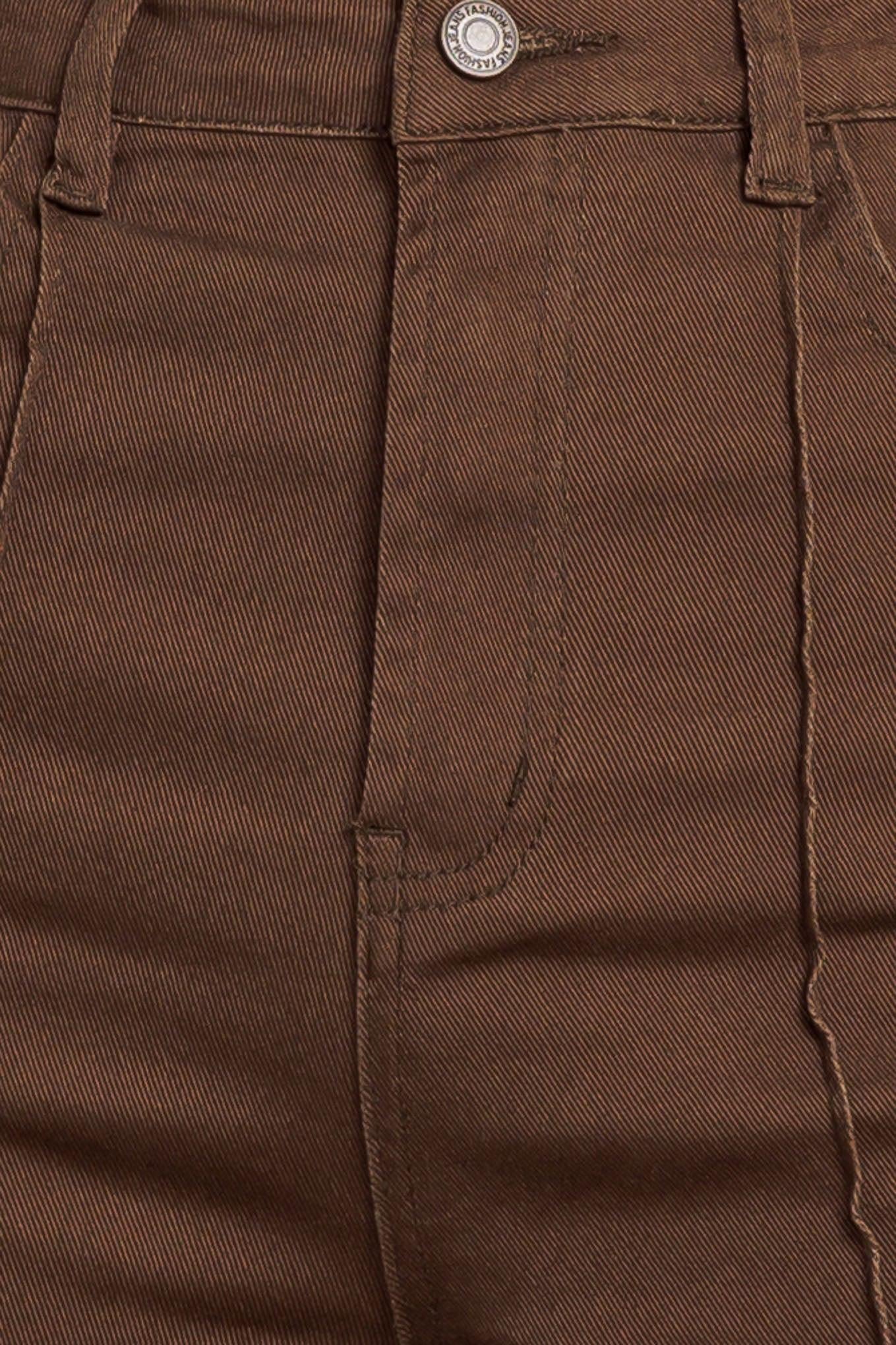 Effortless Edge Brown Twill Pants