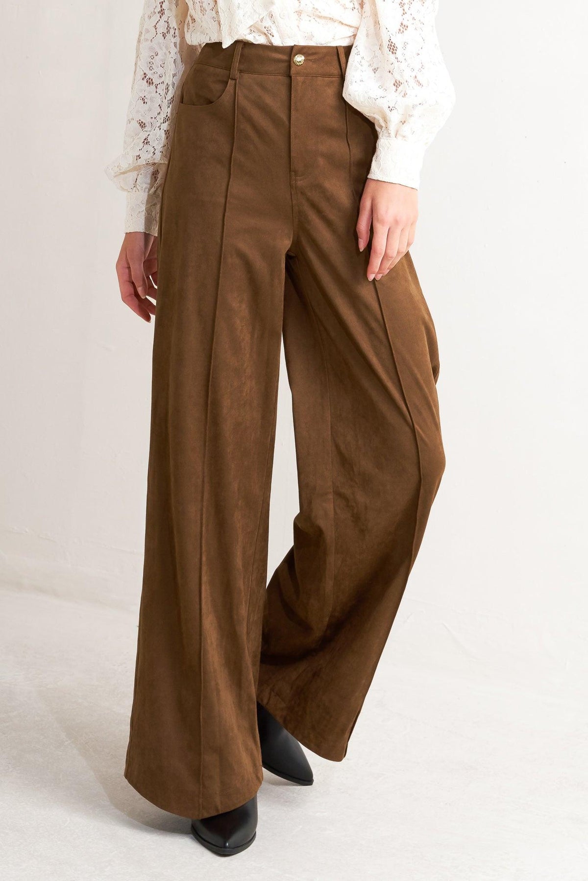 Midnight Mesa Style Faux Suede Pants
