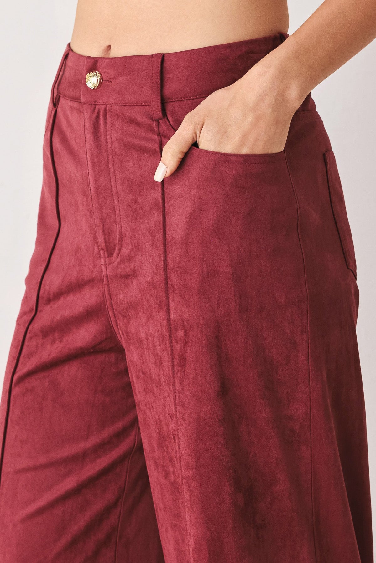 Midnight Mesa Style Faux Suede Pants