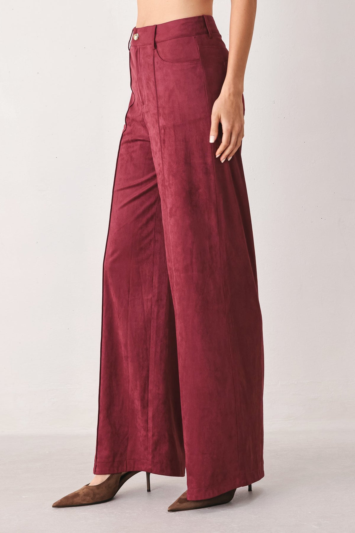Midnight Mesa Style Faux Suede Pants