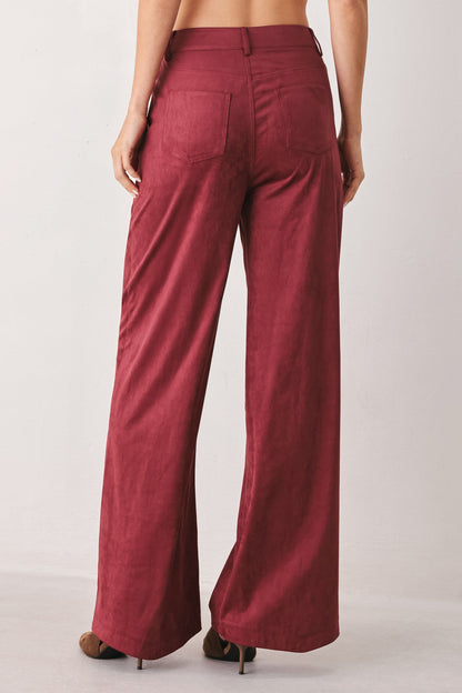 Midnight Mesa Style Faux Suede Pants