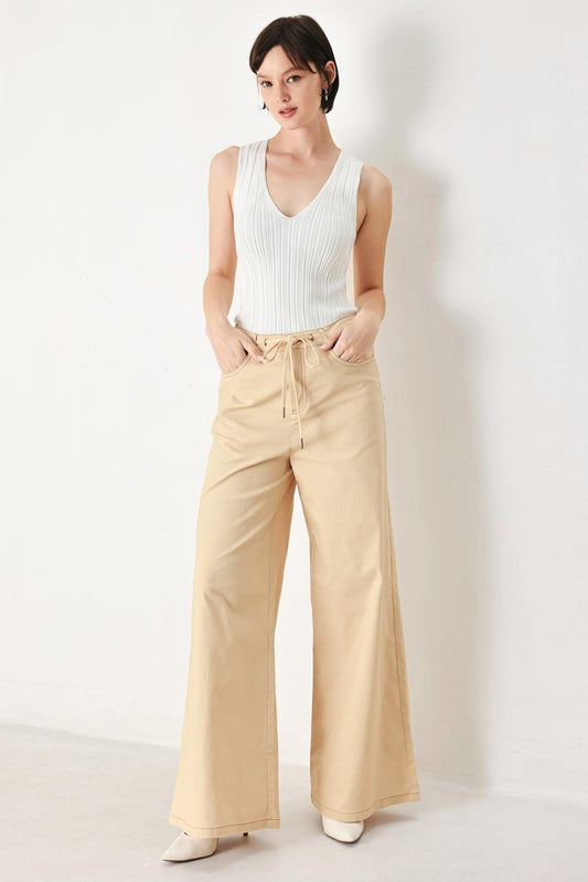 Modern Sand Woven Pants