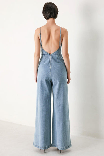 Skyline Sweetheart Denim Jumpsuit
