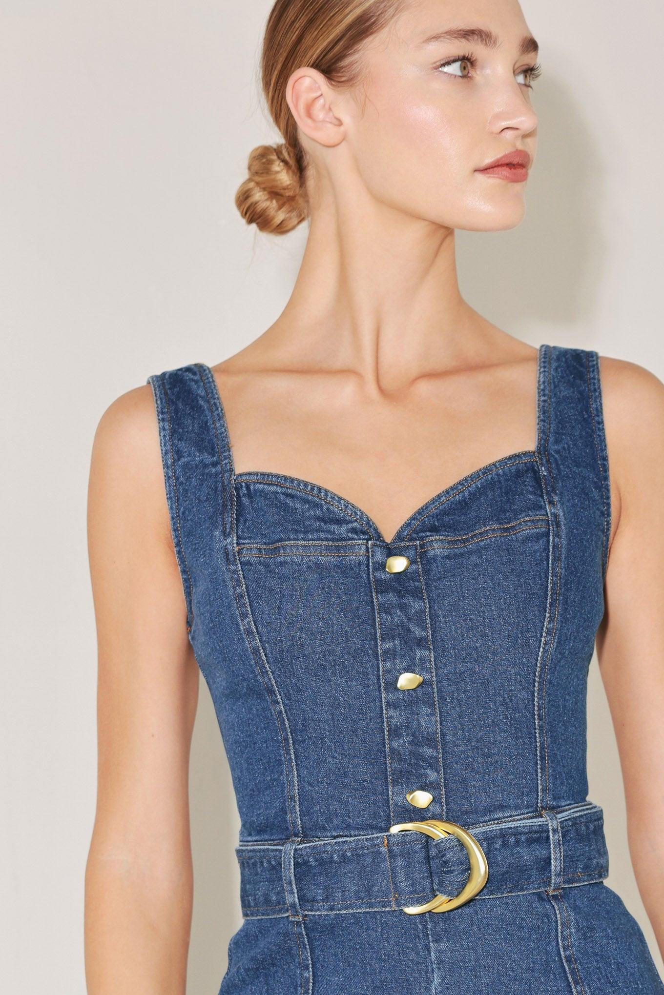 Westside Glam Denim Jumpsuit