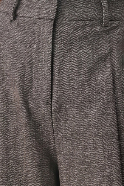 Cocoa Structure Brown Wide-leg Pants