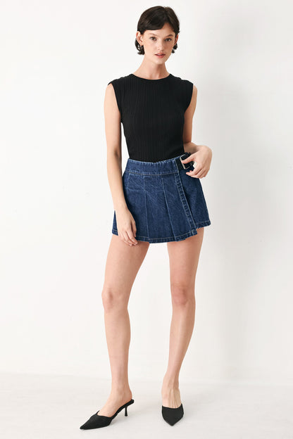 Off Duty Denim Skort