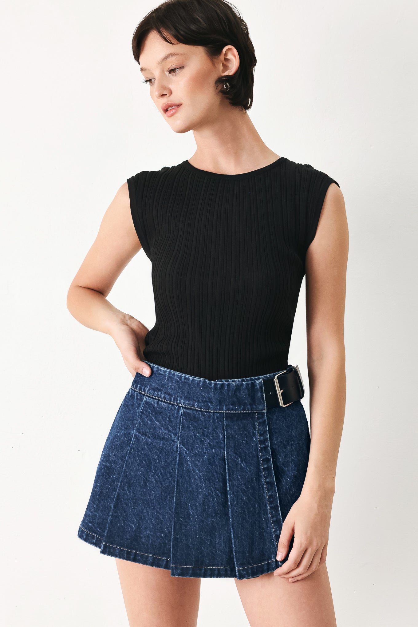 Off Duty Denim Skort