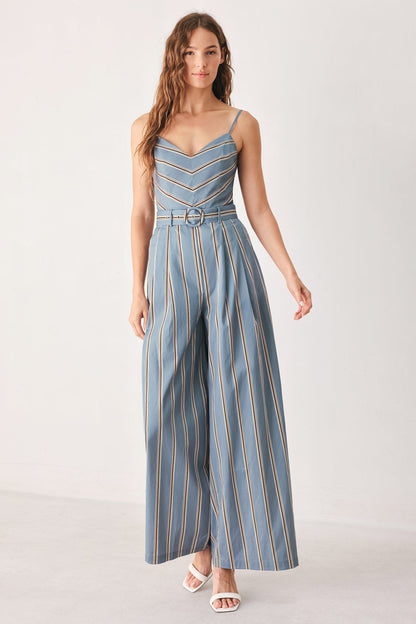 Hampton Stripe Woven Jumpsuit