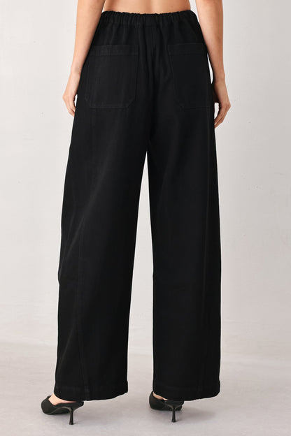 Nightshade Flowy Drawstring Woven Pants
