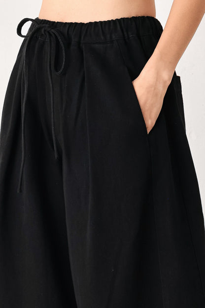 Nightshade Flowy Drawstring Woven Pants