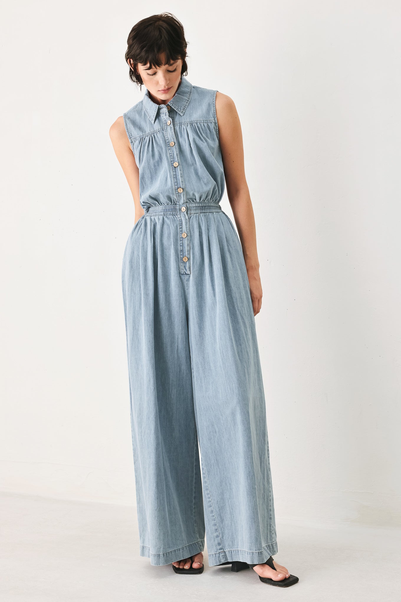 Ocean Air Denim Jumpsuit