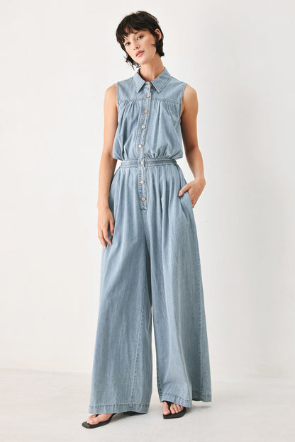 Ocean Air Denim Jumpsuit