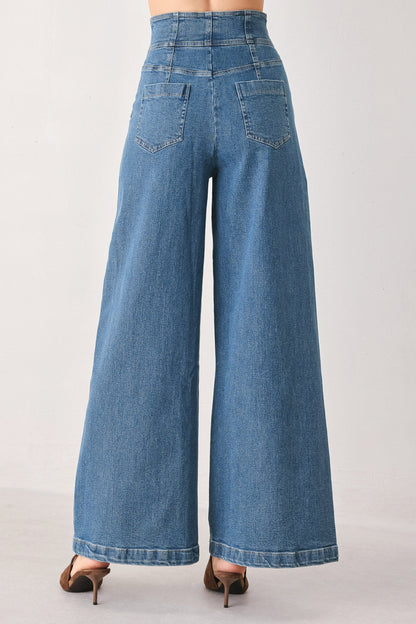 Briar Blue Flared Denim Pants
