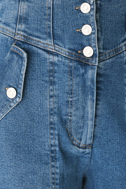 Briar Blue Flared Denim Pants