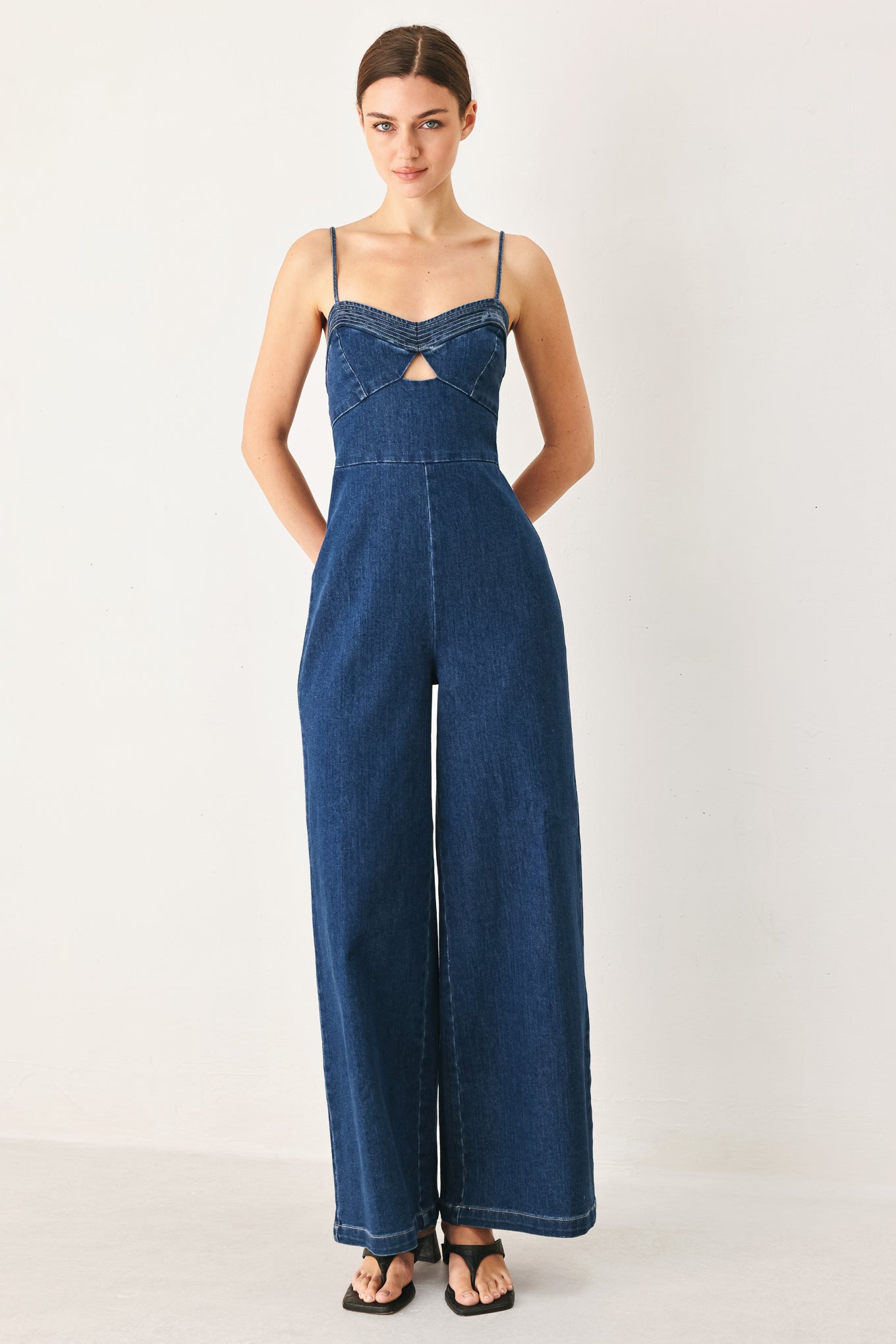 Sweet Charm Denim Jumpsuit