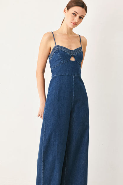 Sweet Charm Denim Jumpsuit