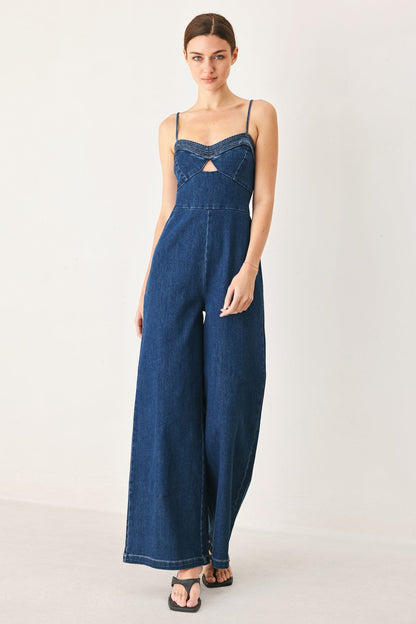 Sweet Charm Denim Jumpsuit