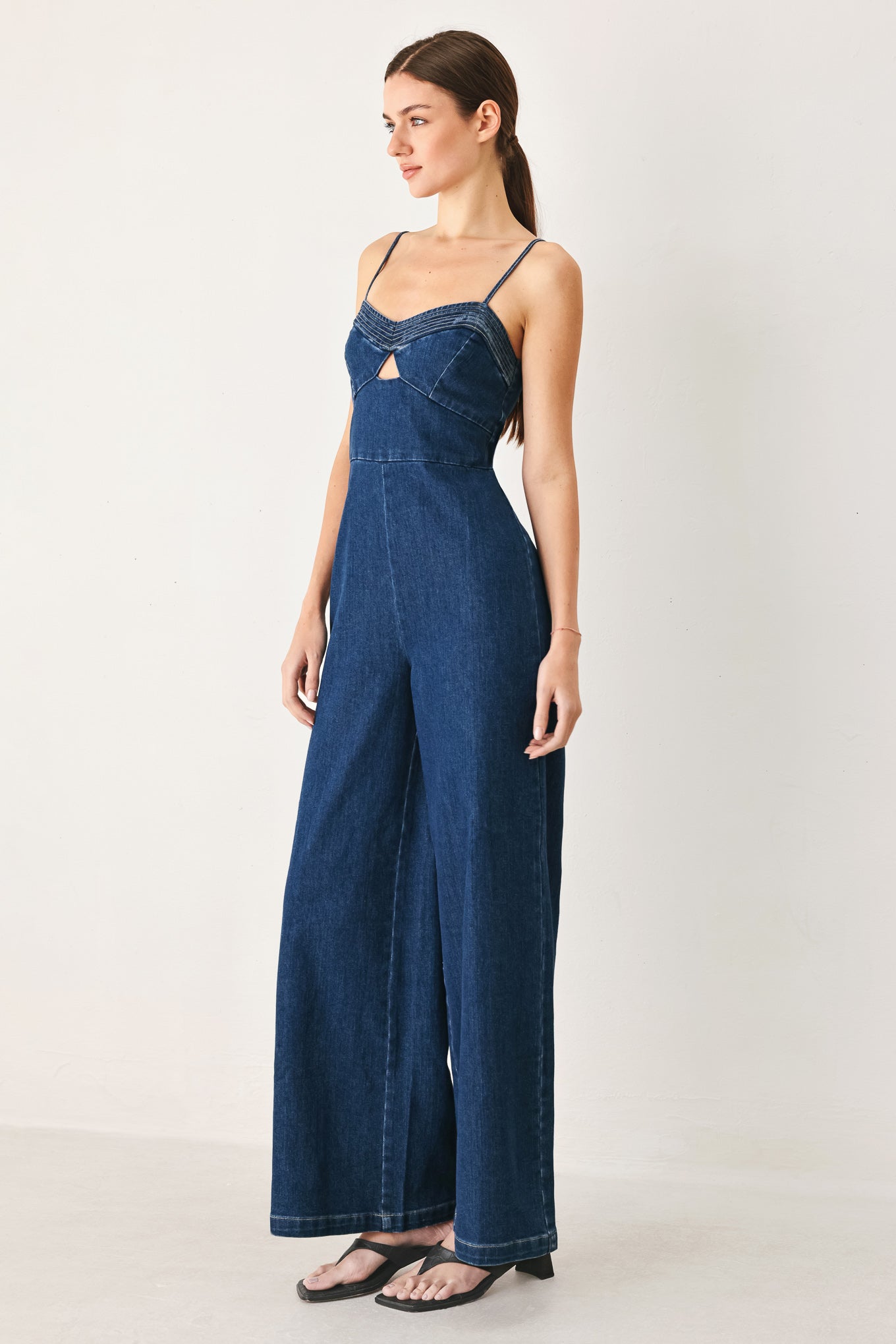 Sweet Charm Denim Jumpsuit