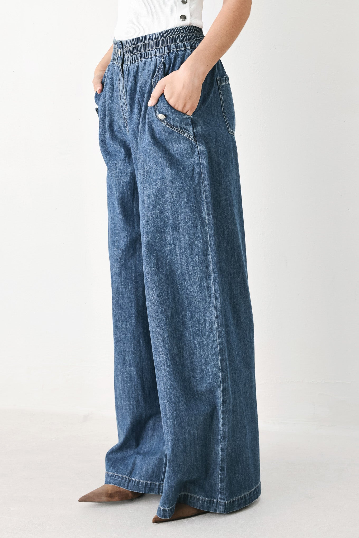 Indigo Comfort Line Denim Pants