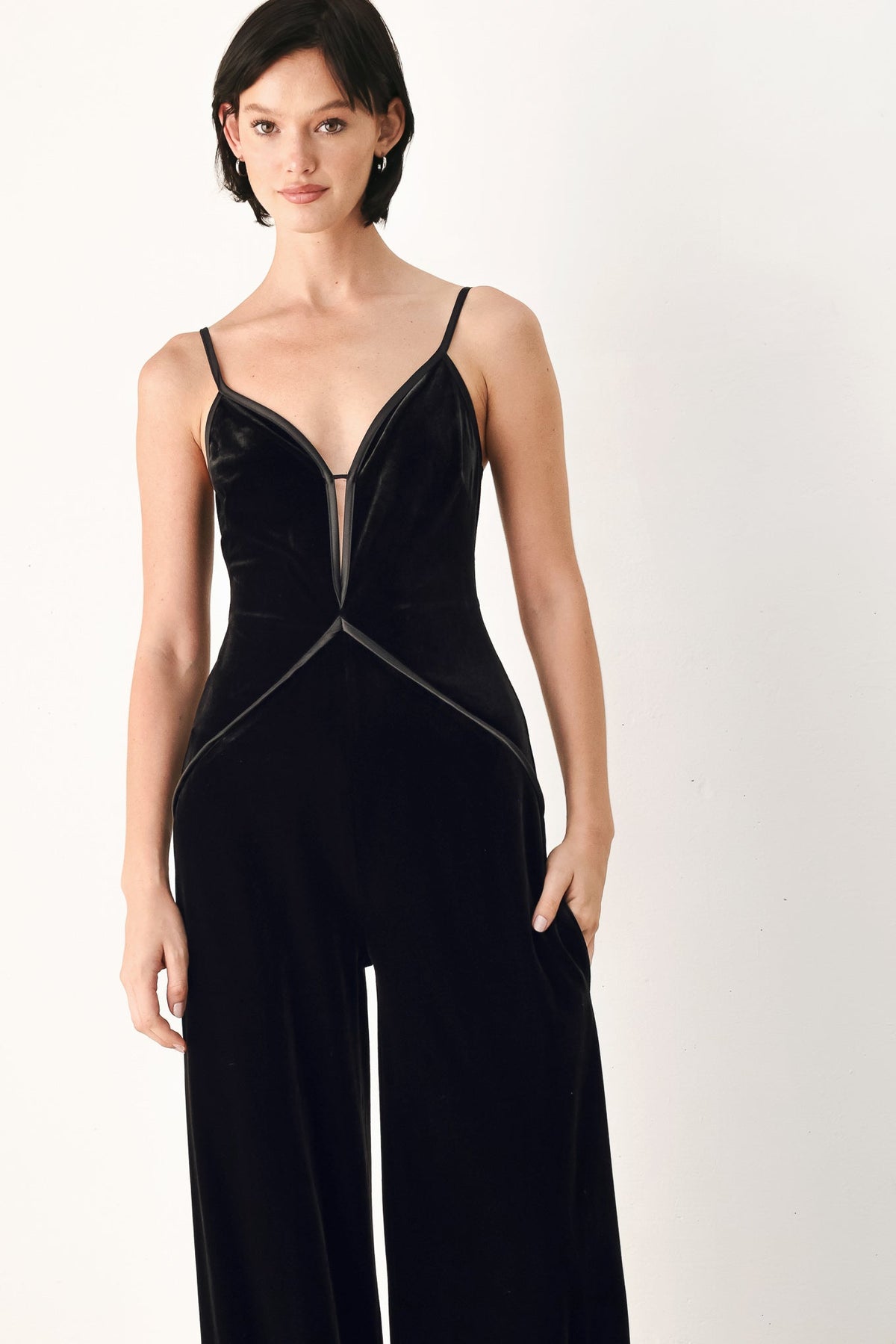 Velvet Hour Sweetheart Wide Leg Jumpsuit