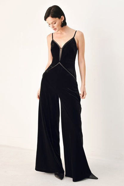 Velvet Hour Sweetheart Wide Leg Jumpsuit
