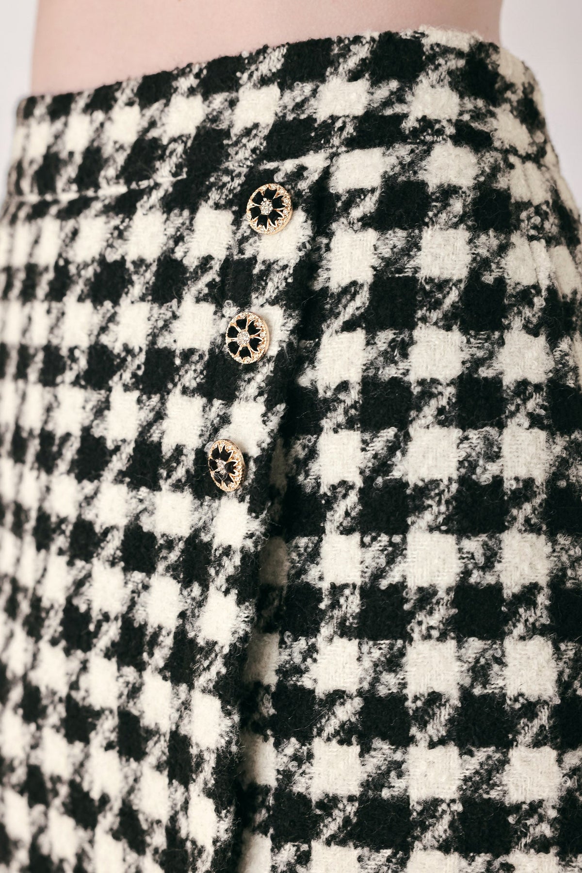 Paris Houndstooth Black/white Skort