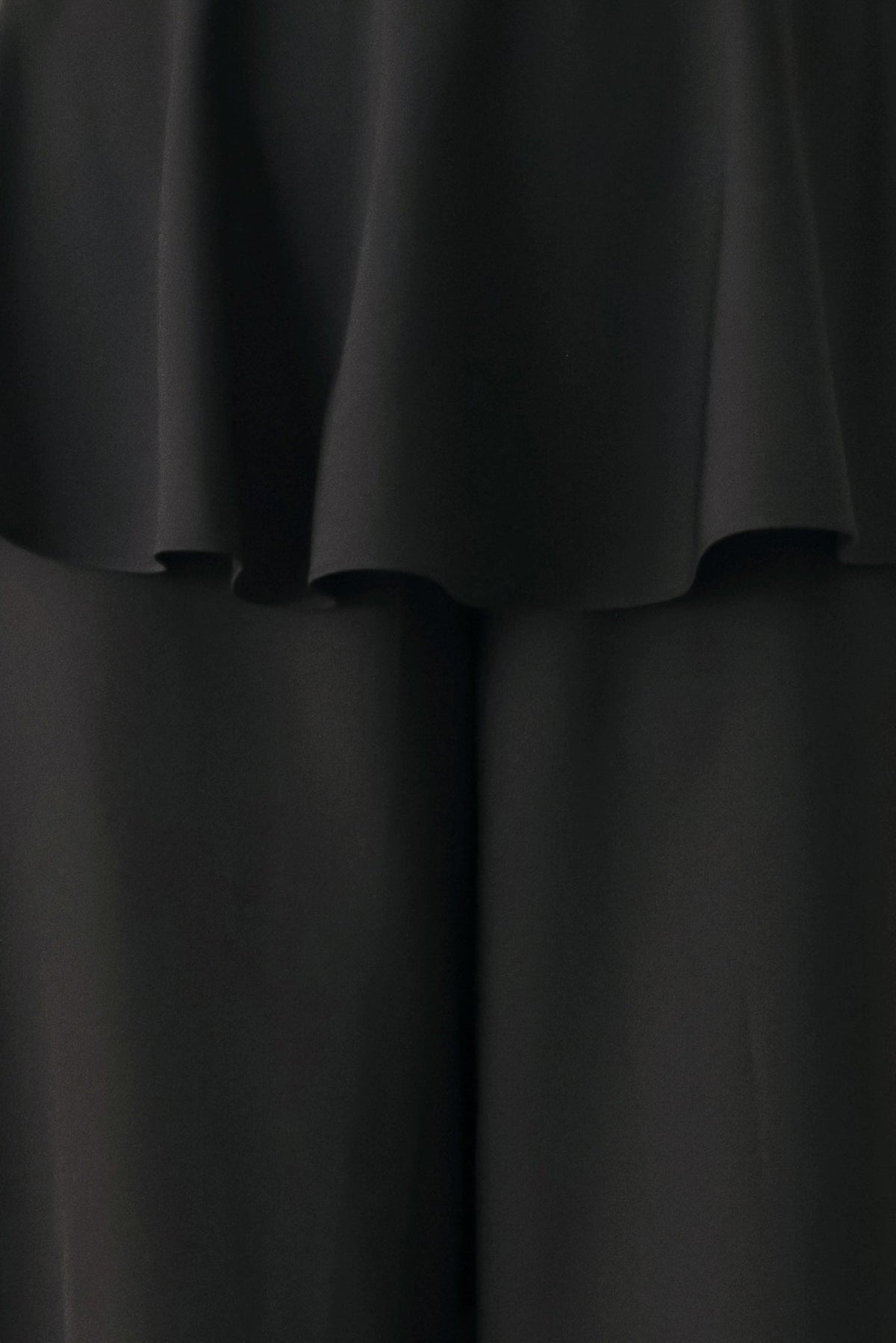 Noir Layer Black Skirt-overlay Pants