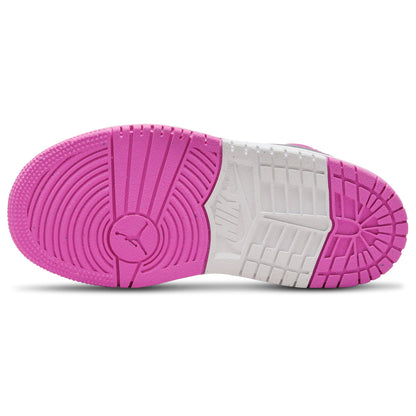 [fq1282-601] Preschool Air Jordan Retro 1 Mid Rm Easyon 'fire Pink White'
